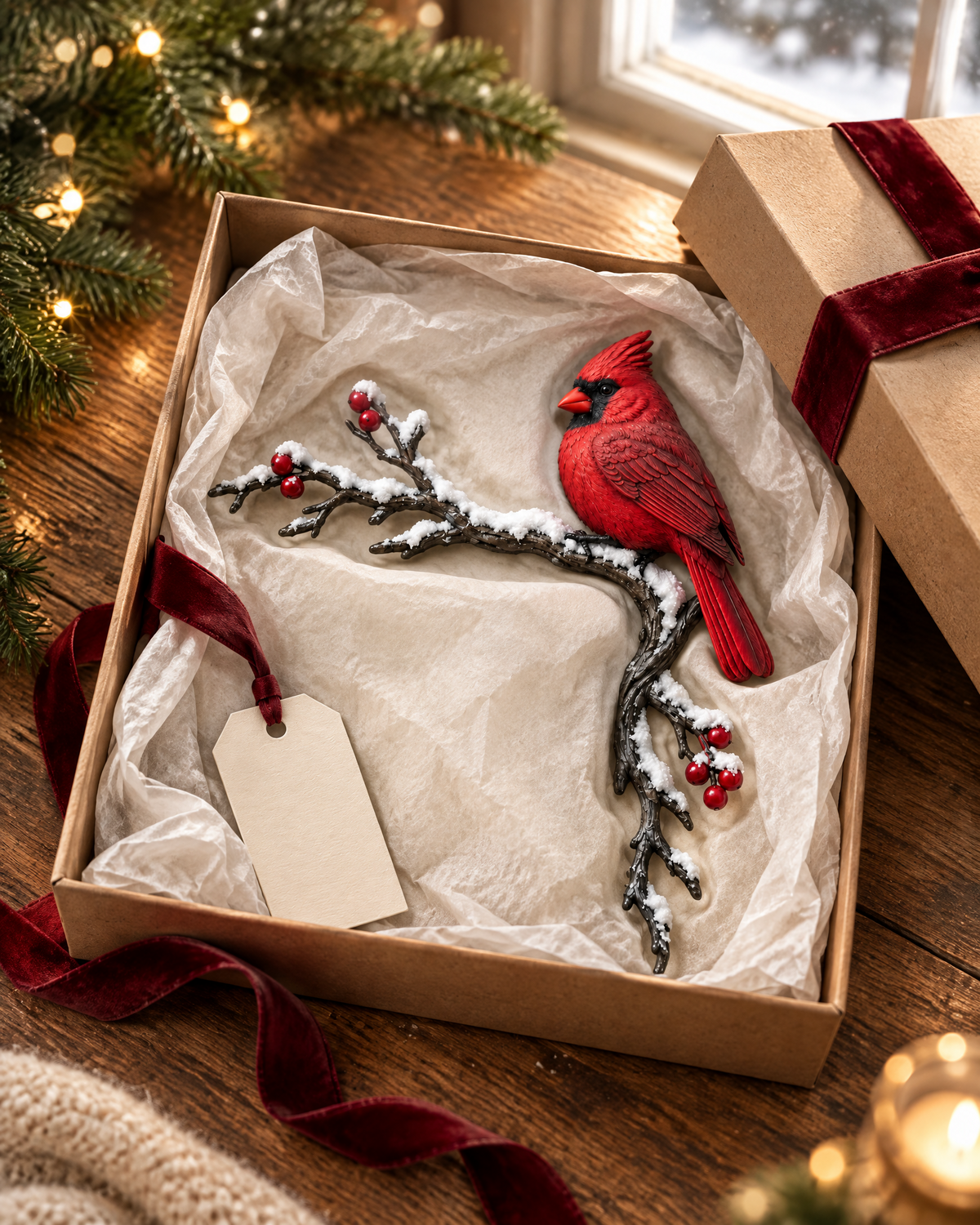 ✨Cardinal Winter Door Topper