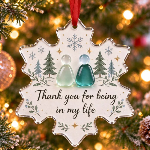 💗Handcrafted Snowflake Sea Glass Keepsake Ornament | A Meaningful Gift for Someone Special
