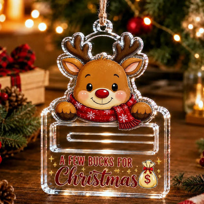 🔥Last Day 50% OFF - 🎄A Few Bucks For Christmas Crystal Acrylic Money Holder Ornament
