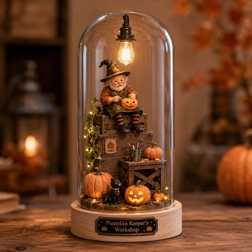 🎅🎅 2026 Christmas Gift 50% Off--⏳ Last Day 49% OFF – Halloween Glass Dome Miniature Scene Ambient Lamp