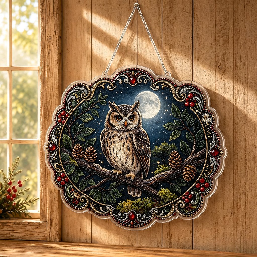 ✨🐦Beginner-Friendly-🐦Cardinals & Sunrise Diamond Art Hanging Ornament Kit