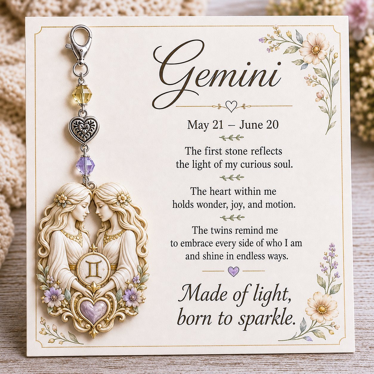 🎅🎅 2026 Christmas Gift 50% Off--✨  Commemorative keychains and cards featuring the birthstones of the 12 zodiac signs