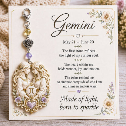 🎅🎅 2026 Christmas Gift 50% Off--✨  Commemorative keychains and cards featuring the birthstones of the 12 zodiac signs