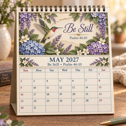 ✝️ 3D Christian Calendar 2027 | 12 Scripture Designs with Nature Scenes, Birds & Flowers for Faith-Filled Homes & Meaningful Gifts 🎁
