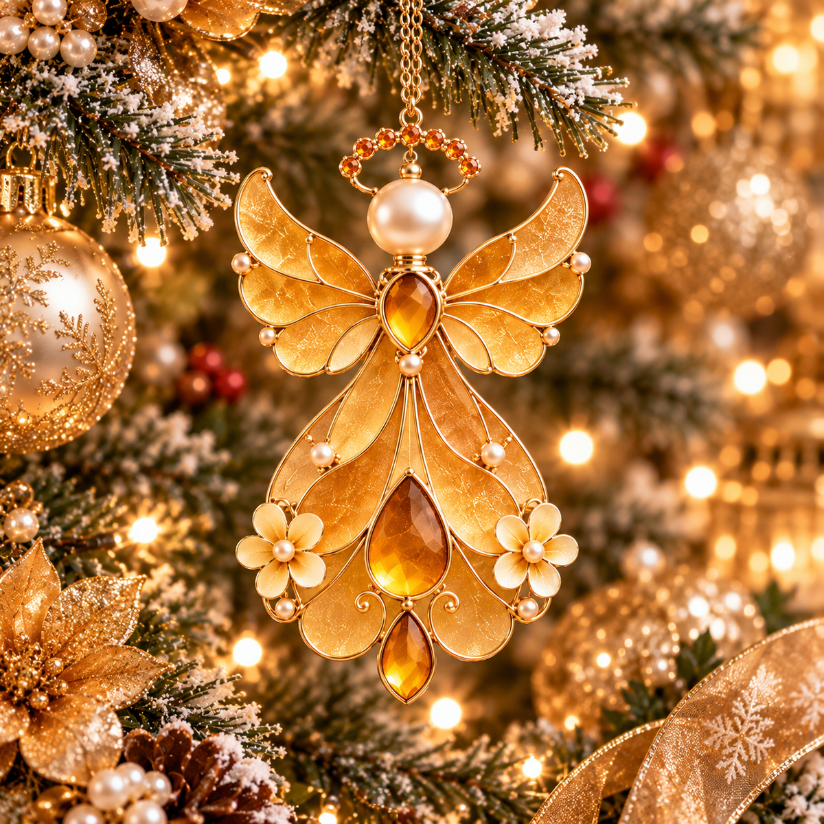 🔥LAST DAY 50% OFF🔥 - 12-Month Birthstone Angel Ornament Collection – Stained Glass Christmas Tree Decorations & Meaningful Keepsake Gifts