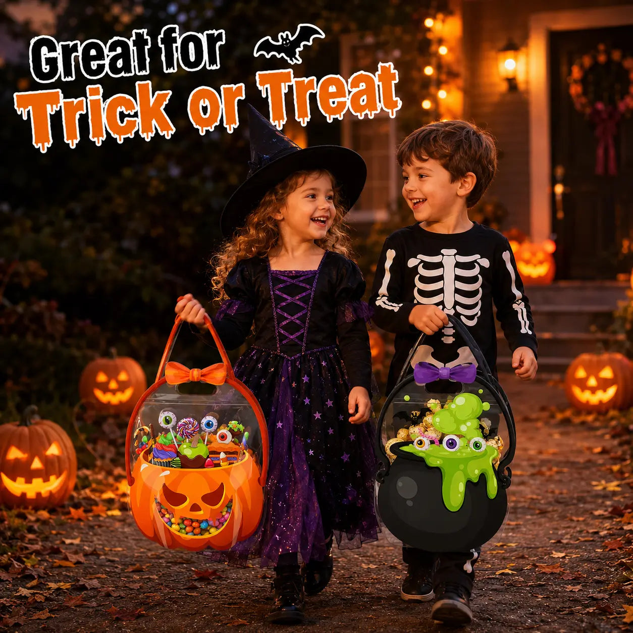 Halloween Goodie Bags for Kids - Trick or Treat Candy & Gift Bags