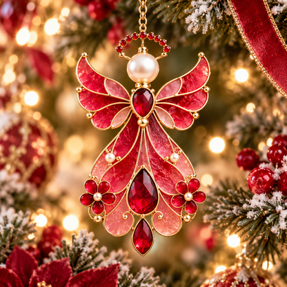 🔥LAST DAY 50% OFF🔥 - 12-Month Birthstone Angel Ornament Collection – Stained Glass Christmas Tree Decorations & Meaningful Keepsake Gifts