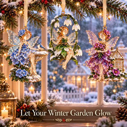 ⏳ Last Day 50% OFF - Winter Garden Fairies – 6 Enchanting Christmas Ornament Designs