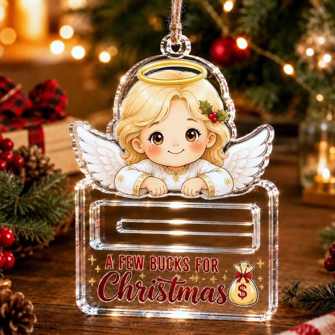 🔥Last Day 50% OFF - 🎄A Few Bucks For Christmas Crystal Acrylic Money Holder Ornament