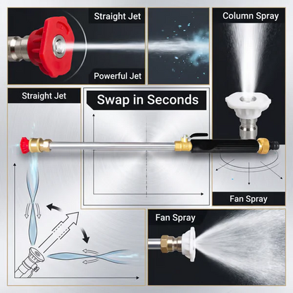 🔥LAST DAY 55% OFF - High-pressure water gun- 3 interchangeable nozzles, durable aluminium alloy & powerful