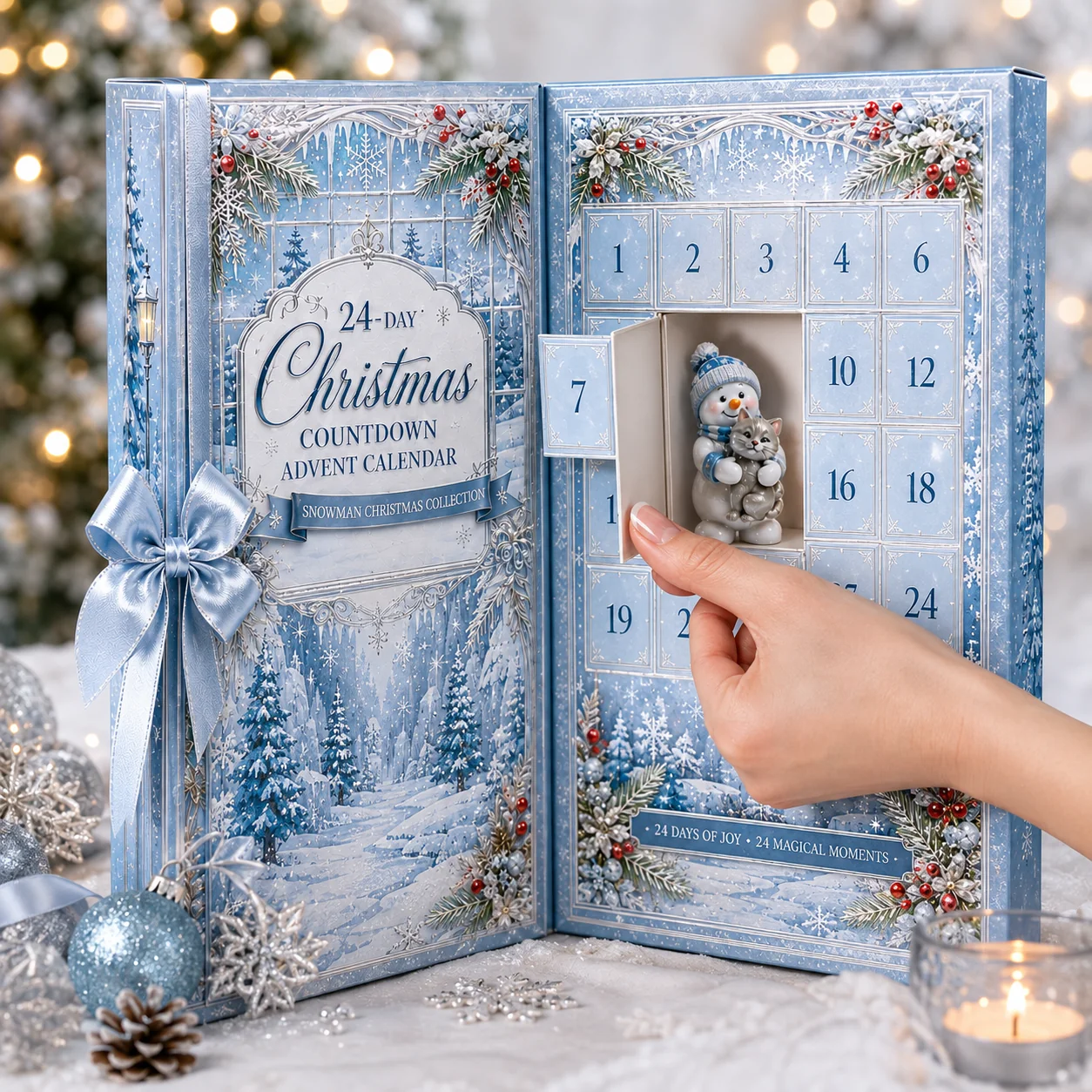 🎅 2026 Christmas Gift 50% Off--✨24-Day Christmas Countdown Advent Calendar – Snowman Christmas Series