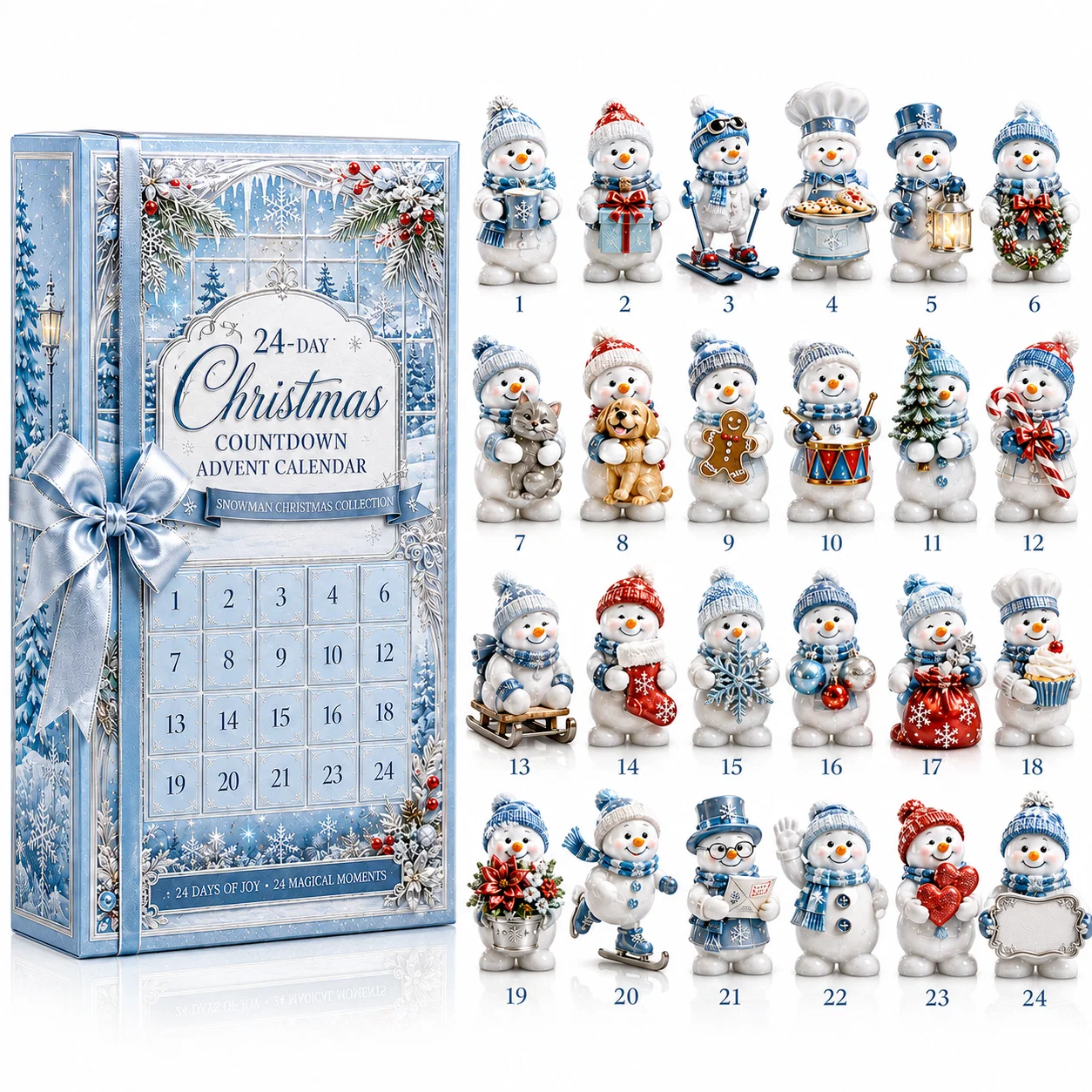 🎅🎅 2026 Christmas Gift 50% Off--✨24-Day Christmas Countdown Advent Calendar – Snowman Christmas Series