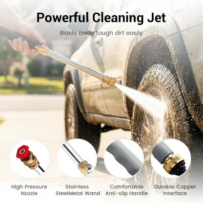 🔥LAST DAY 55% OFF - High-pressure water gun- 3 interchangeable nozzles, durable aluminium alloy & powerful