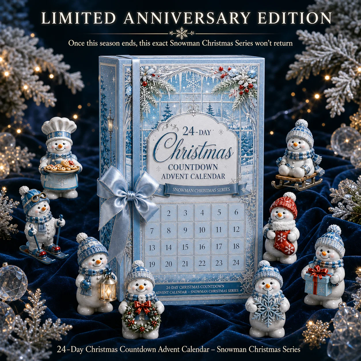 🎅🎅 2026 Christmas Gift 50% Off--✨24-Day Christmas Countdown Advent Calendar – Snowman Christmas Series