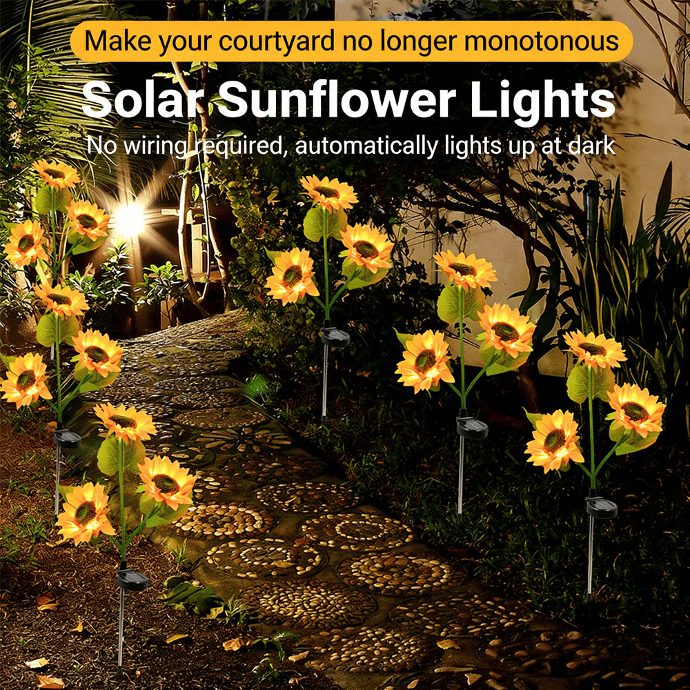 🌻Early Summer Garden Upgrade 59% OFF- 🌞Solar LED Sunflower Garden Lights
