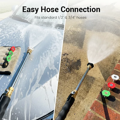 🔥LAST DAY 55% OFF - High-pressure water gun- 3 interchangeable nozzles, durable aluminium alloy & powerful