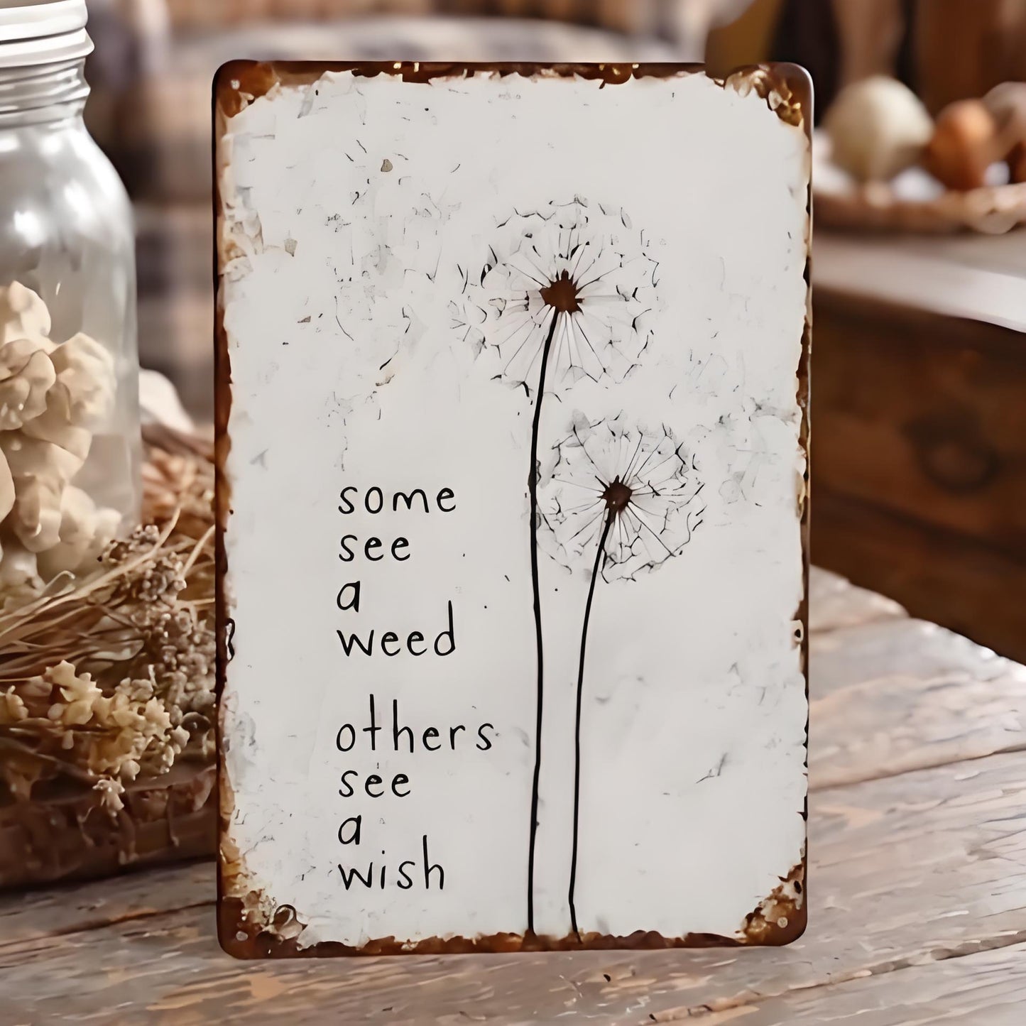 Dandelion Wish Metal Sign – A Meaningful Gift for Mom, Daughter or Anyone Who Needs a Little Hope