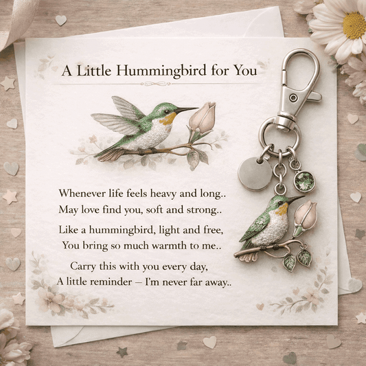 A Little Hummingbird for You keychain-A Meaningful Mother’s Day Gift Filled with Love & Comfort