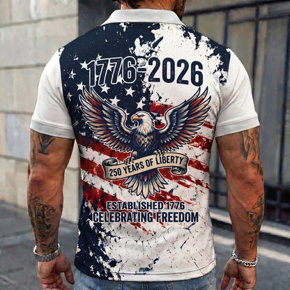🔥Last Day 65% OFF - 🇺🇸 USA 250th Anniversary Patriotic Polo Shirt