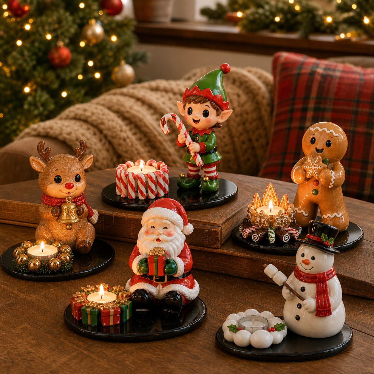 🎅🎅 2026 Christmas Gift 50% Off--🔥Last 100pcs🎄Charming Ceramics Tealight Holder Collection For Christmas Moments