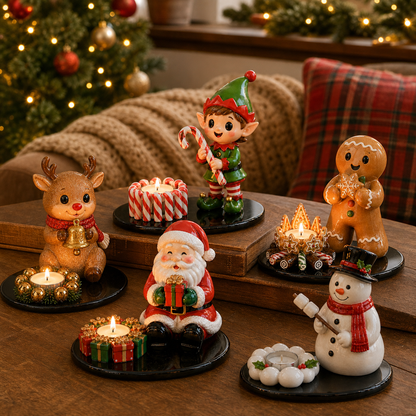 🎅🎅 2026 Christmas Gift 50% Off--🔥Last 100pcs🎄Charming Ceramics Tealight Holder Collection For Christmas Moments